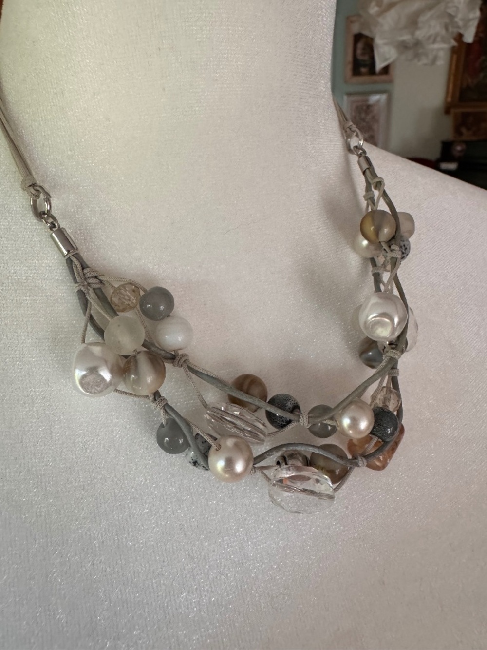 Ann Taylor Factory Beaded Multi-Strand Necklace